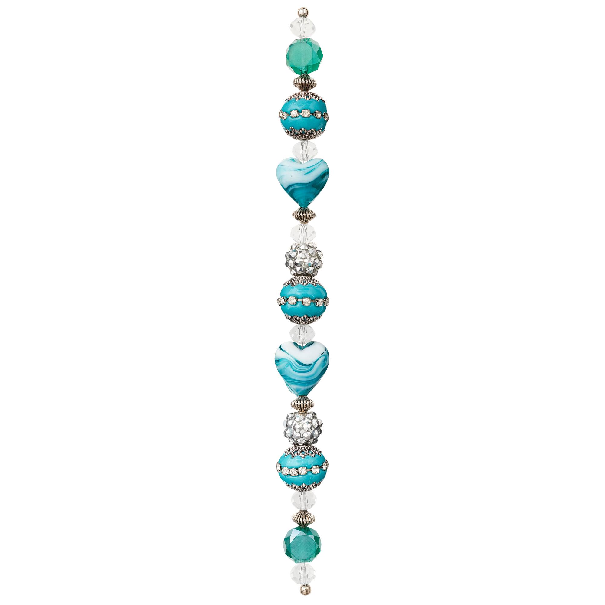 Blue Heart Strung Beads By Bead Landing™